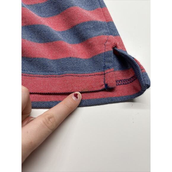 Foundry Polo Shirt 3XL Striped Red Blue Short Sleeve Performance Golf Prep XXXL - Picture 8 of 10